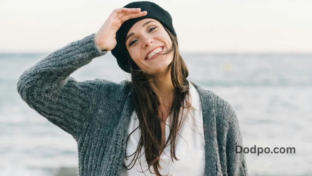 Lyne Knitted Cardigan with Ribbed Trim and Wool Blend