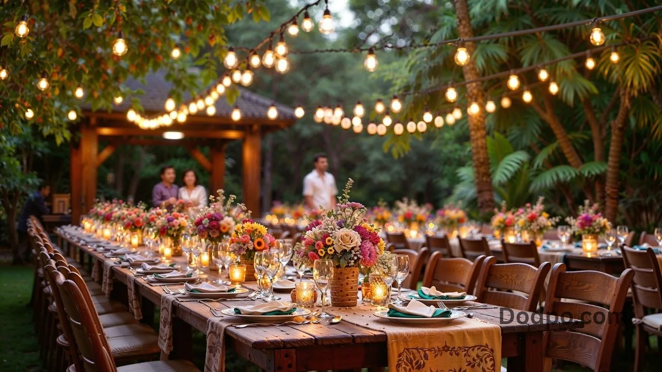 Romantic Candlelit Wedding Reception Decor