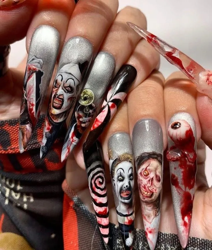 acrylic nail ideas for halloween