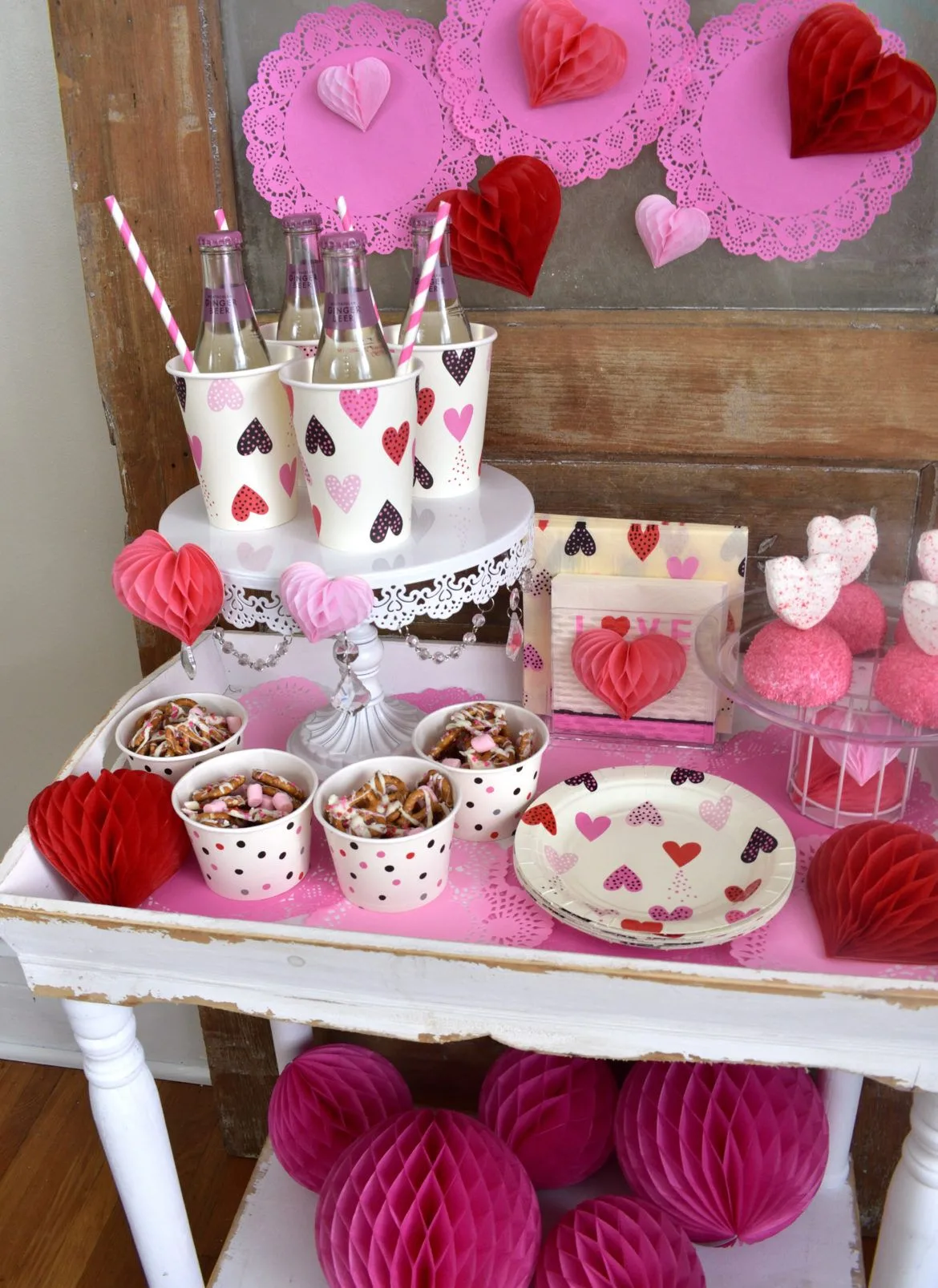 DIY Valentine table settings