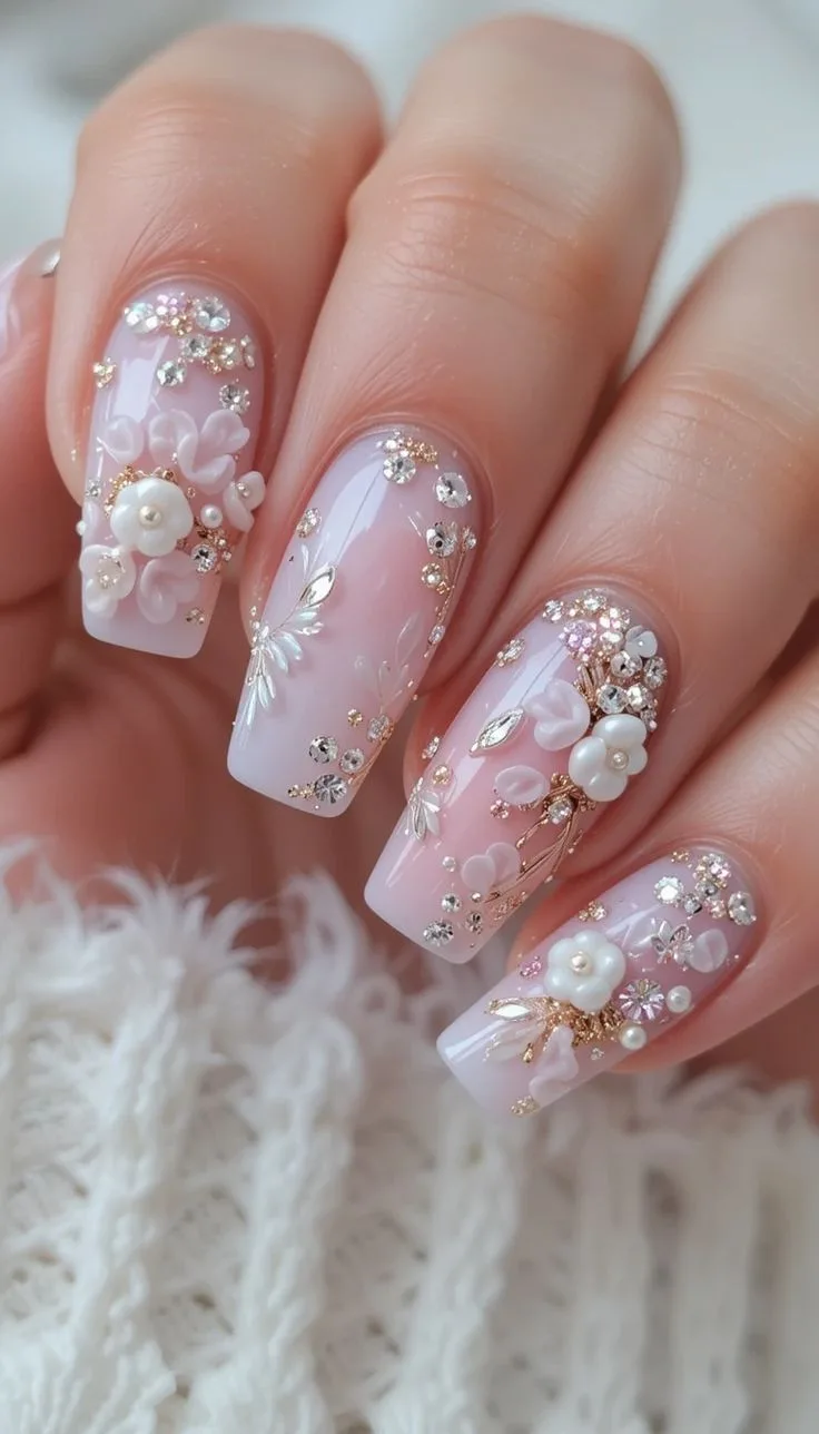 Wedding Nails For Bride - Seasonal or Themed Designs