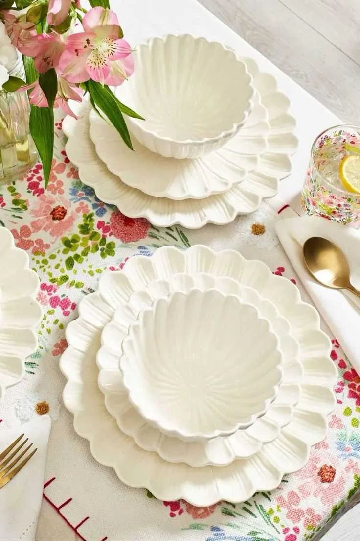 White=Dinnerware-with-Floral-Accents