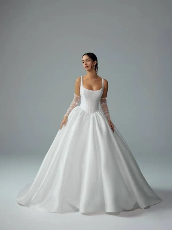 Basque-waist-bachelorette-dresses