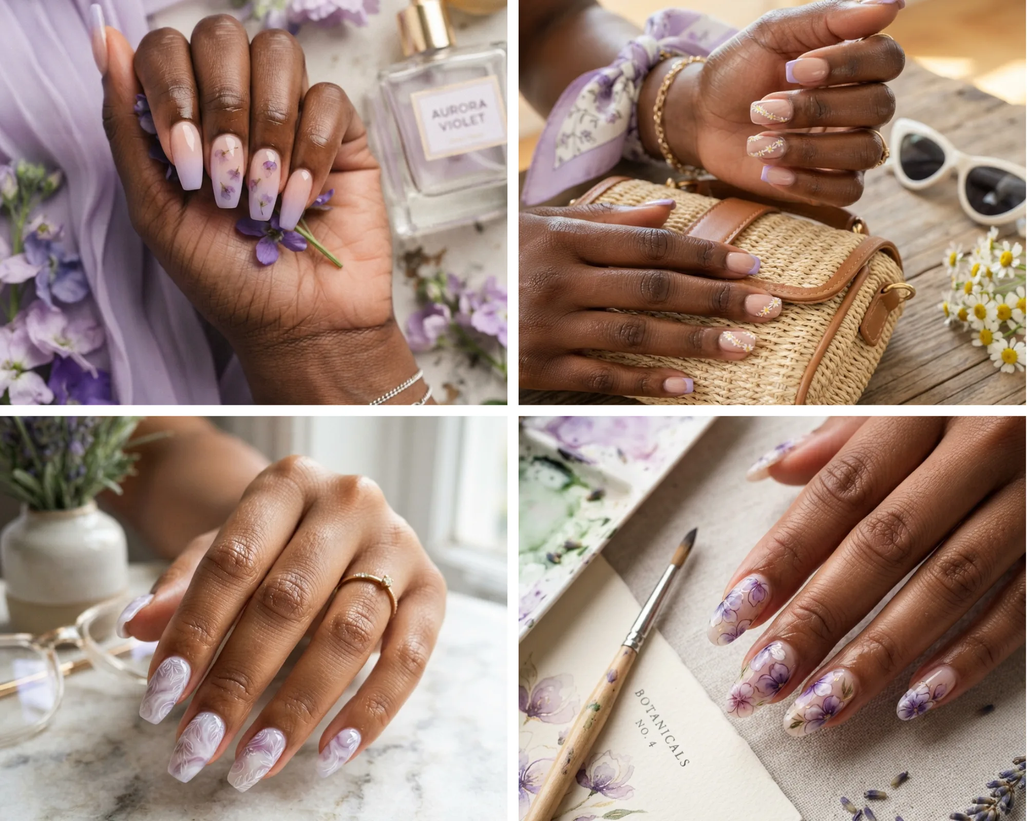 35 Lavender Floral Nail Ideas for a Dreamy Look