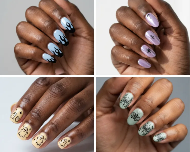 35 Pastel Goth Summerween Nails for a Spooky-Cute Summer