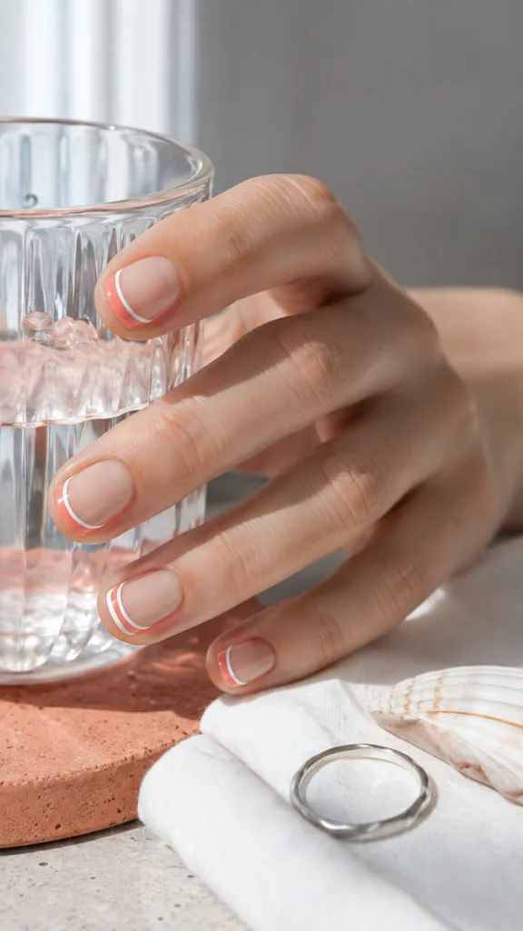  Coral Double-French Round Nails