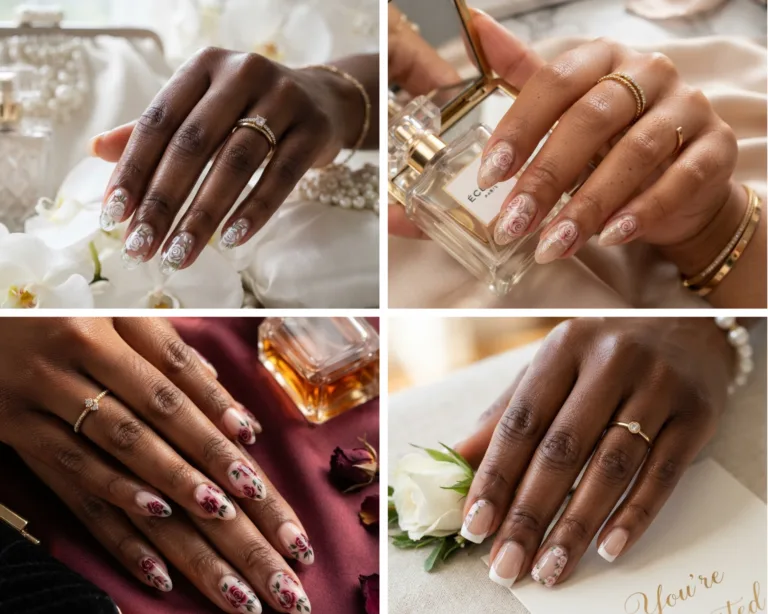 rose nail art designs