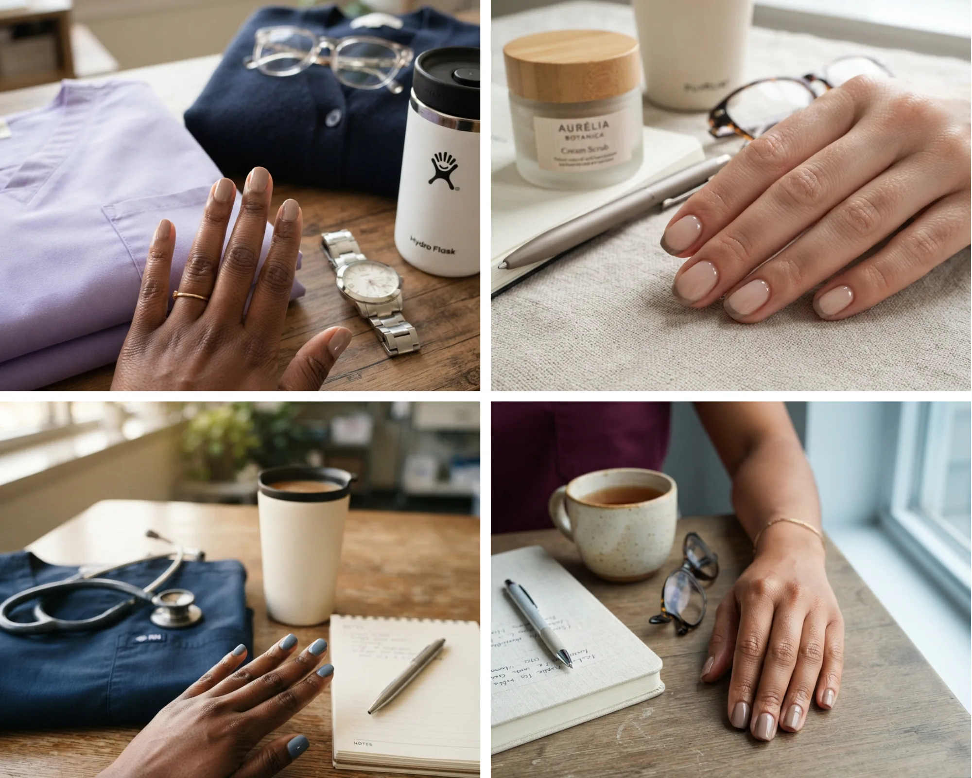 short nail ideas for nurses