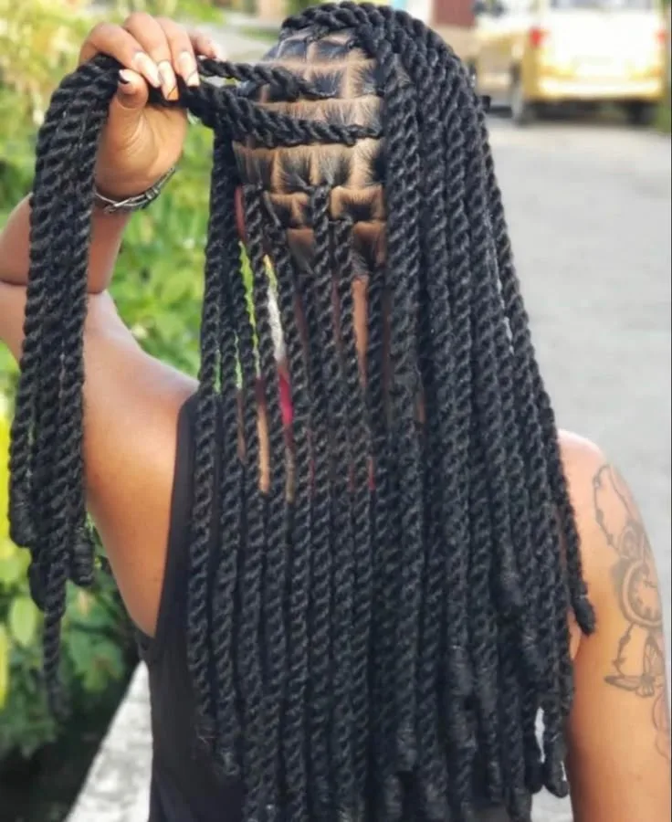 Rope twist loc braid