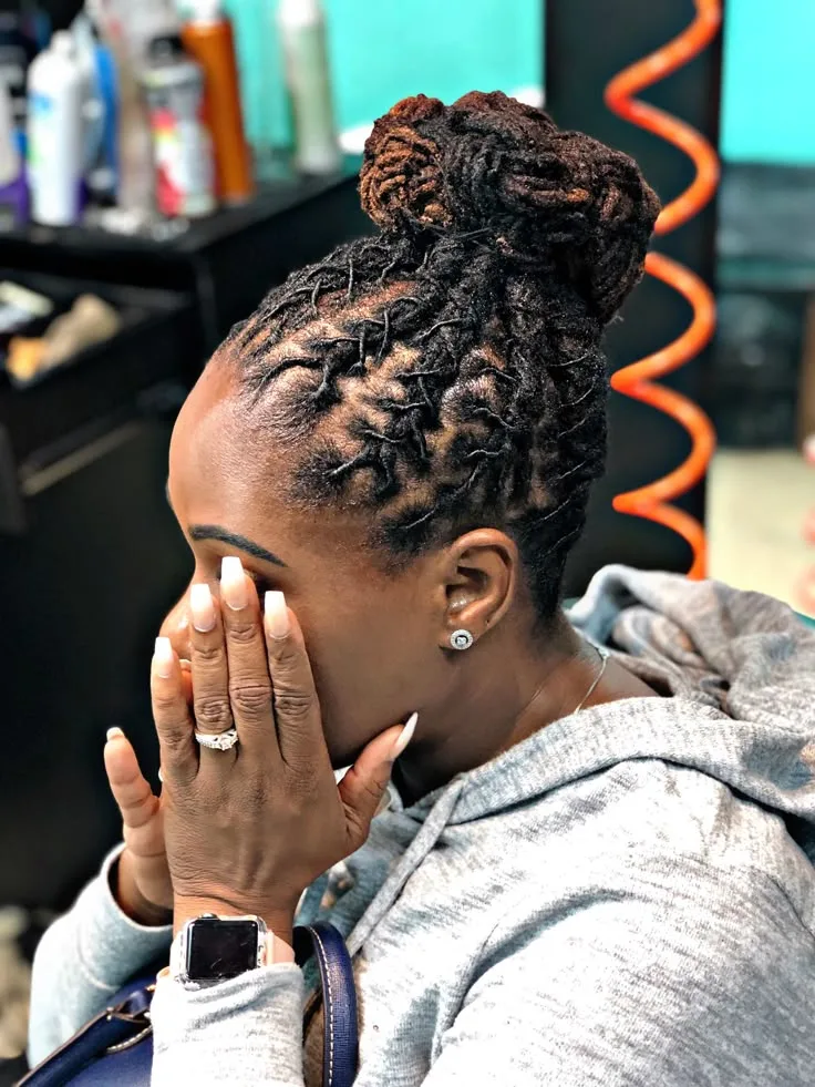 Intricate microloc updo
