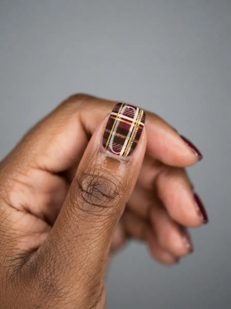 High-shine glazed finish over deep chocolate brown gel nails